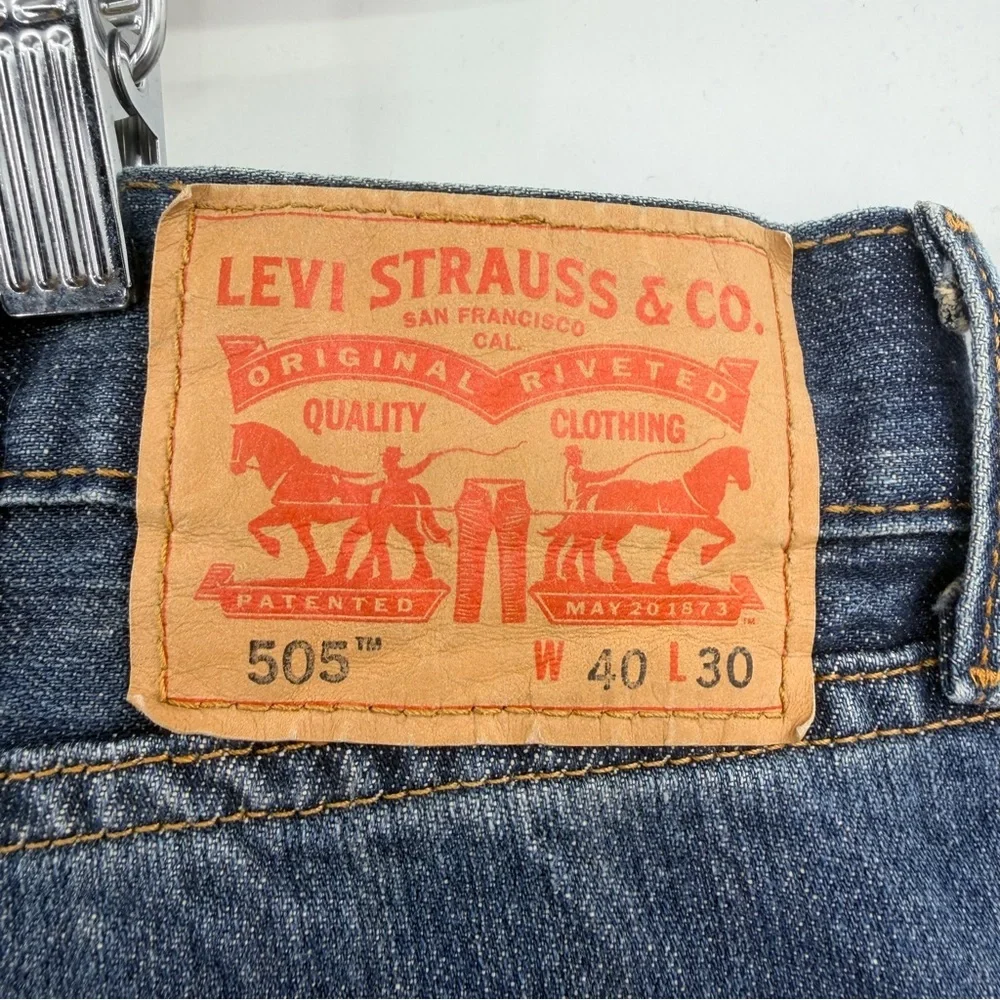Levi’s 505 Relaxed Fit Blue Denim Jeans Size‎ 40x30